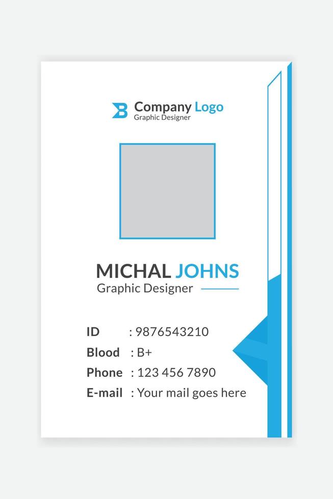 Modern corporate Company id card design template vector