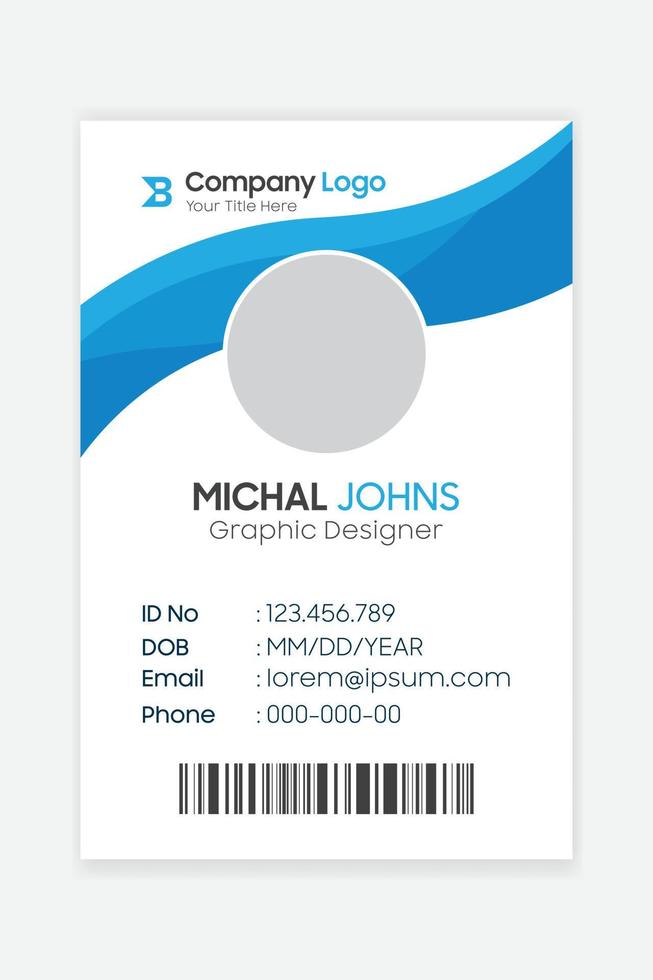 Modern corporate Company id card design template vector