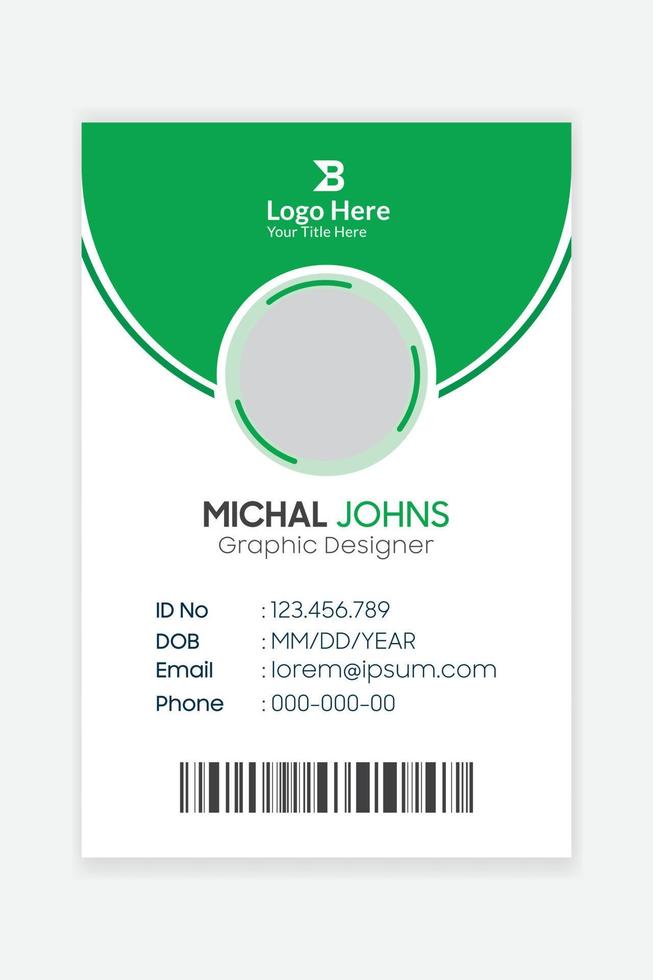 Modern corporate Company id card design template vector