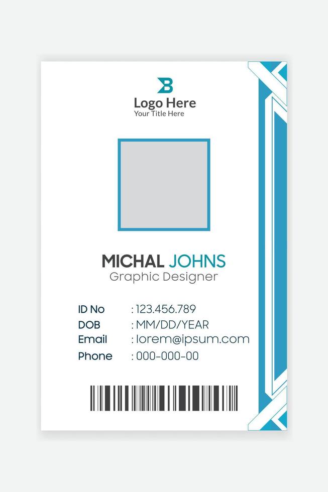 Modern corporate Company id card design template vector