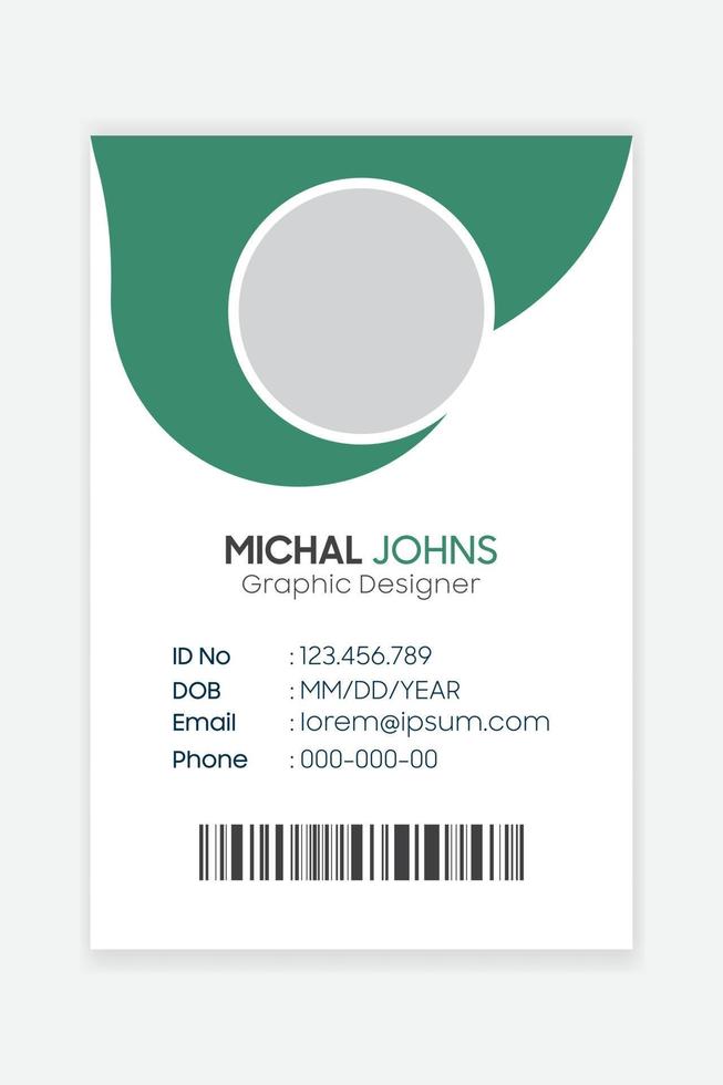 Modern corporate Company id card design template vector