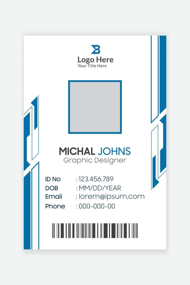 Modern corporate Company id card design template vector