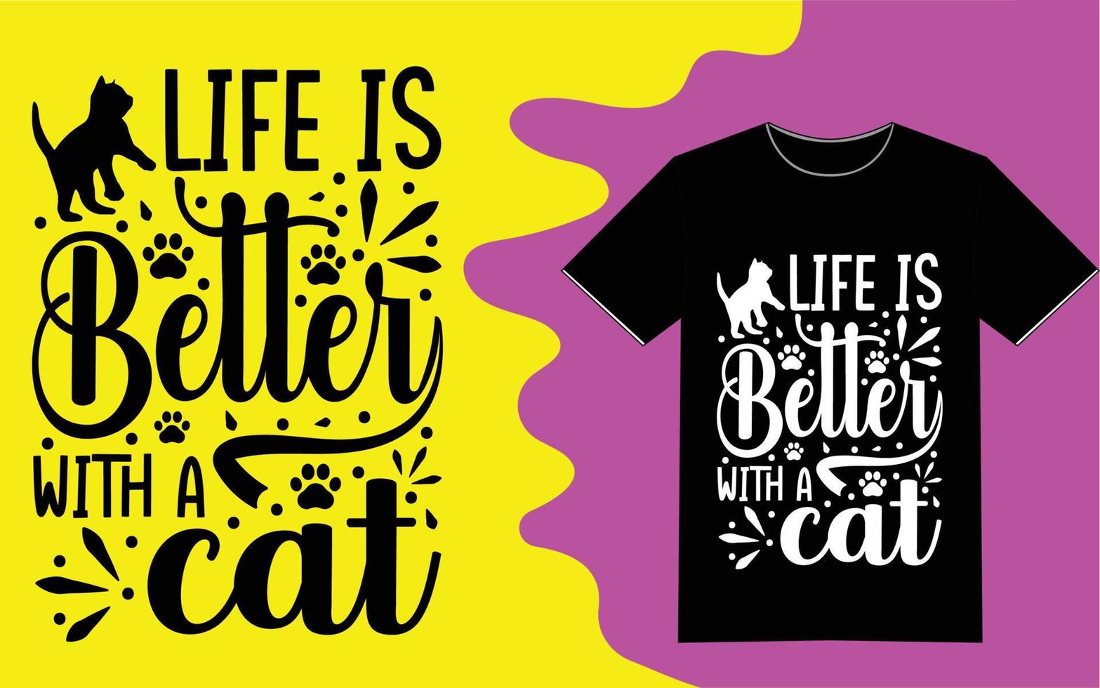 Best  Cat T-shirt Design vector