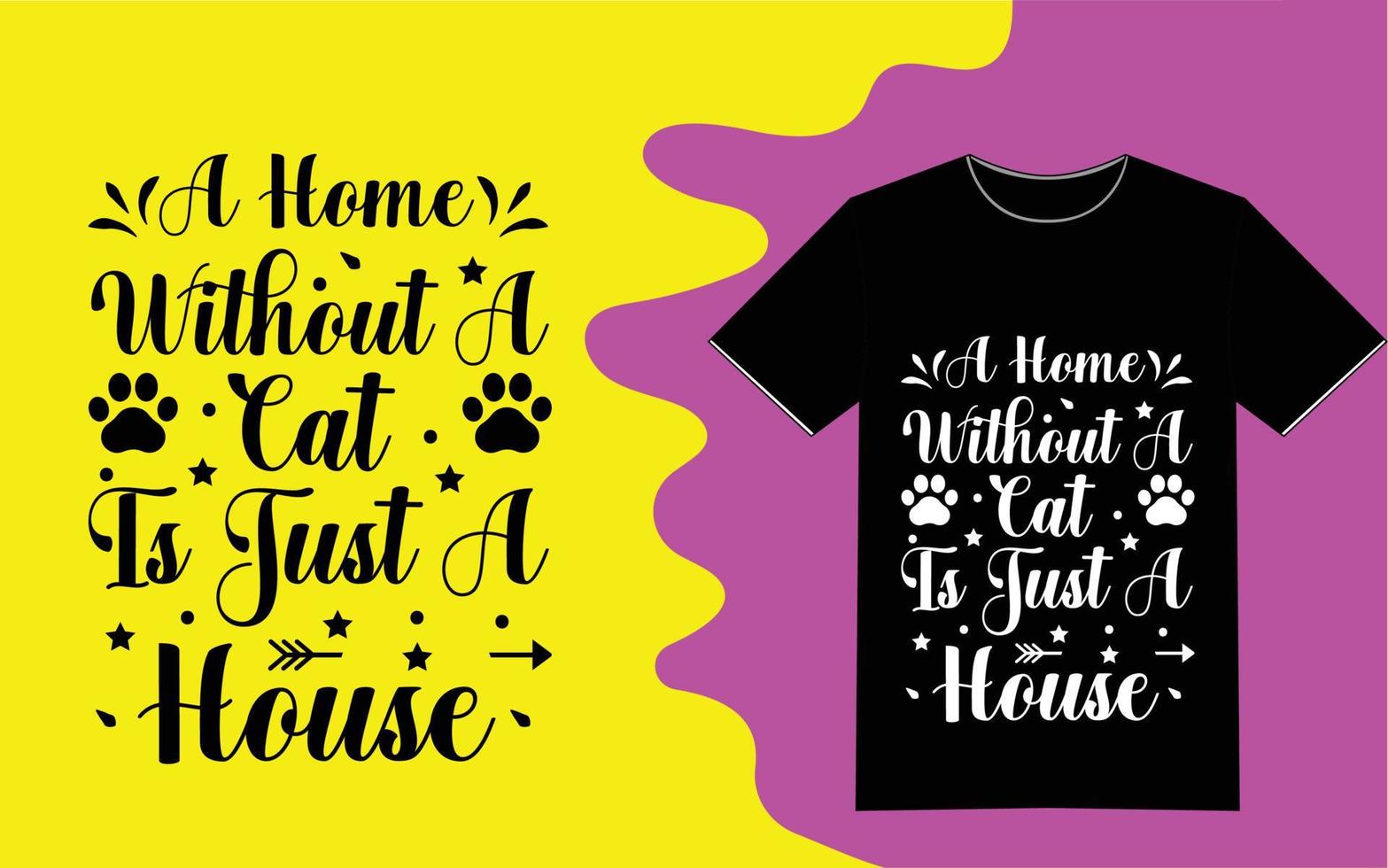 Best  Cat T-shirt Design vector