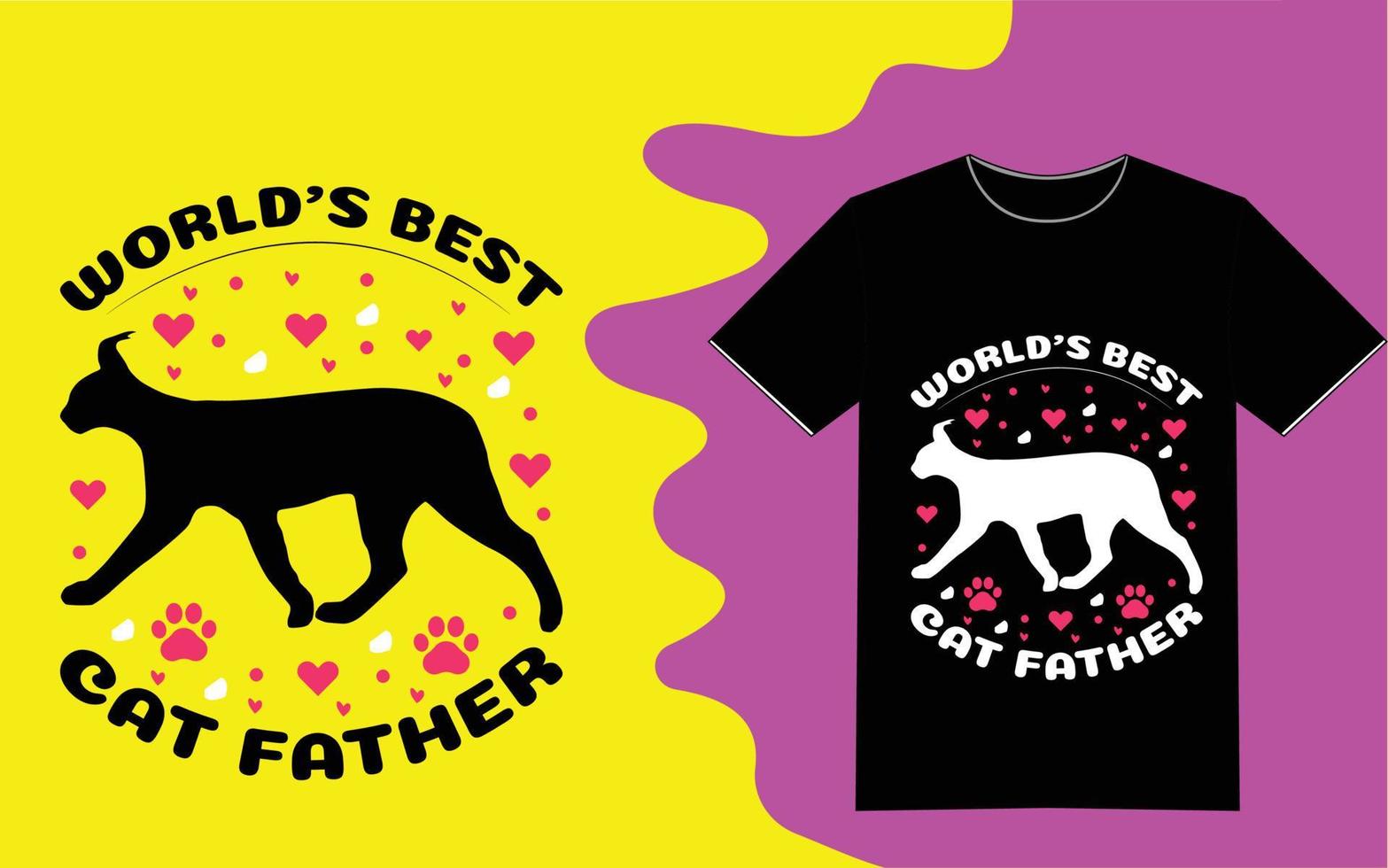 Best  Cat T-shirt Design vector