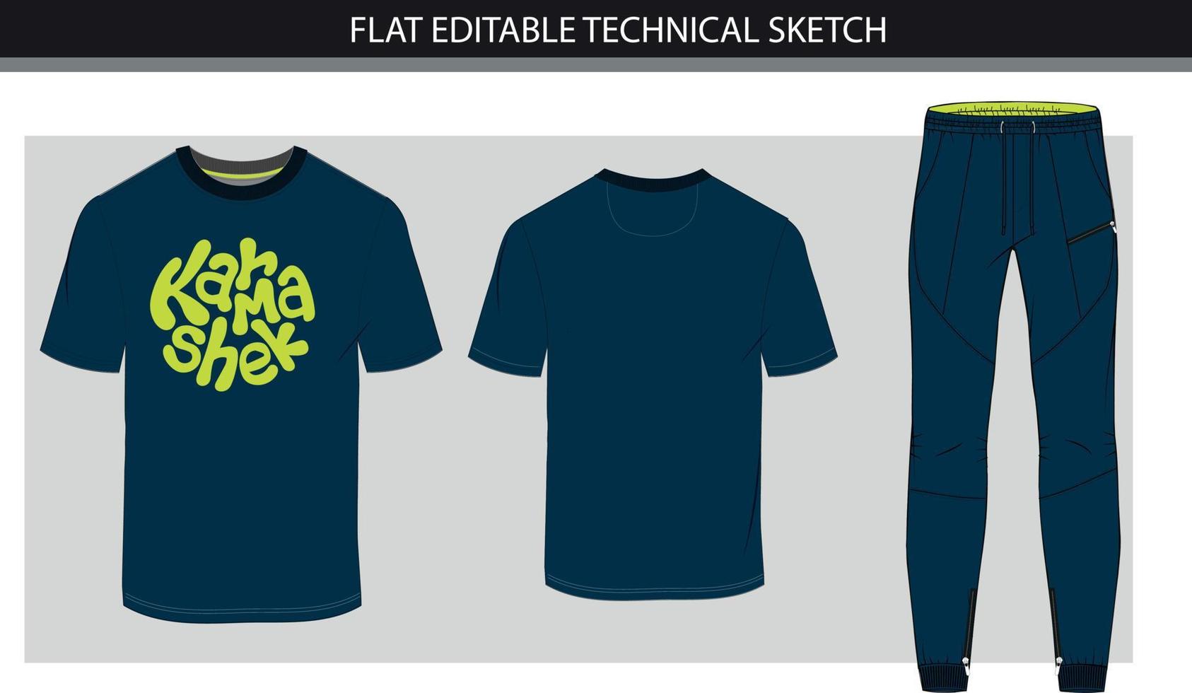 T-Shirt and jogger set Vector file