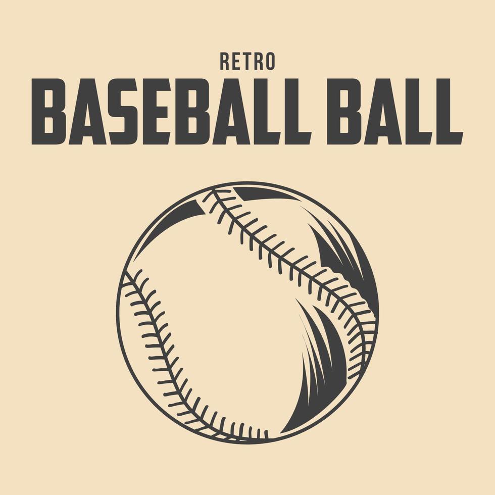 Retro Baseball Ball vector Illustration