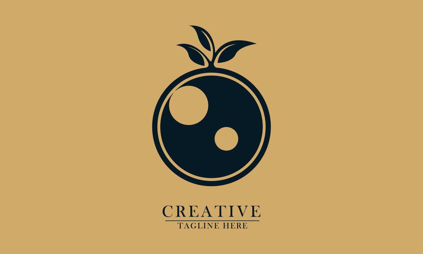 fruit and tree camera concept nature exploration logo icon vector