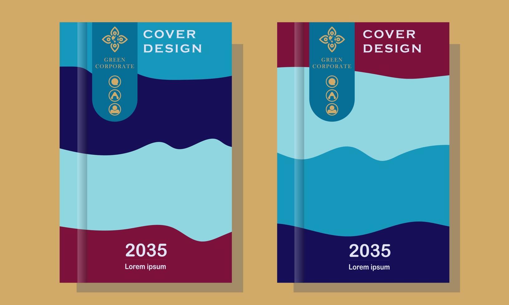 Book Cover Color Design background vector