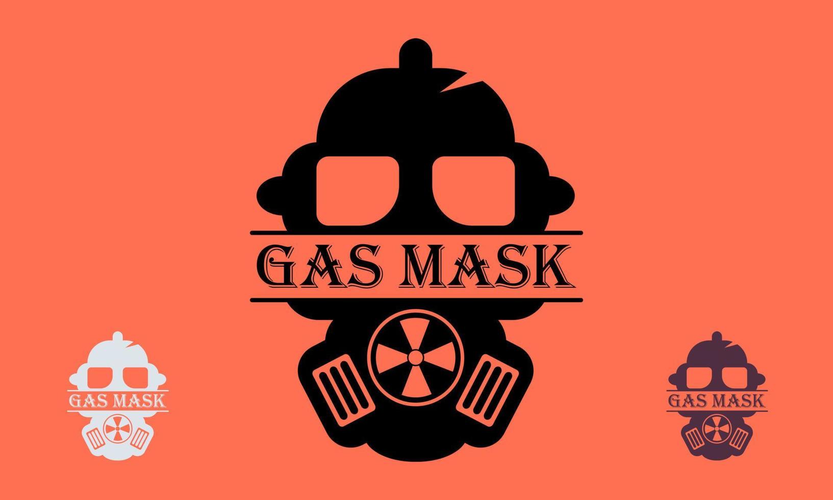 icono del logotipo de la máscara de nariz radiactiva vector