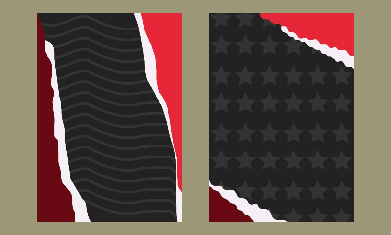 black red and white torn background vector