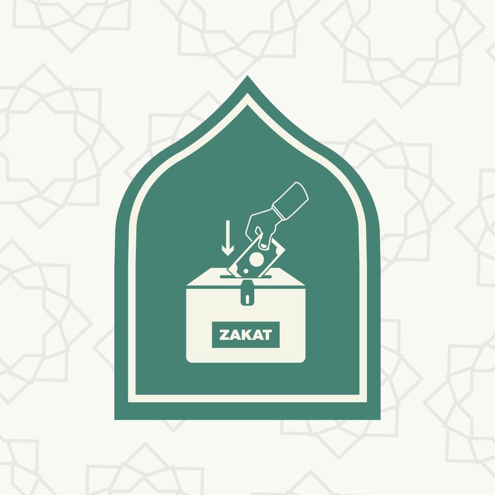 ilustración de vector de icono de pago de zakat