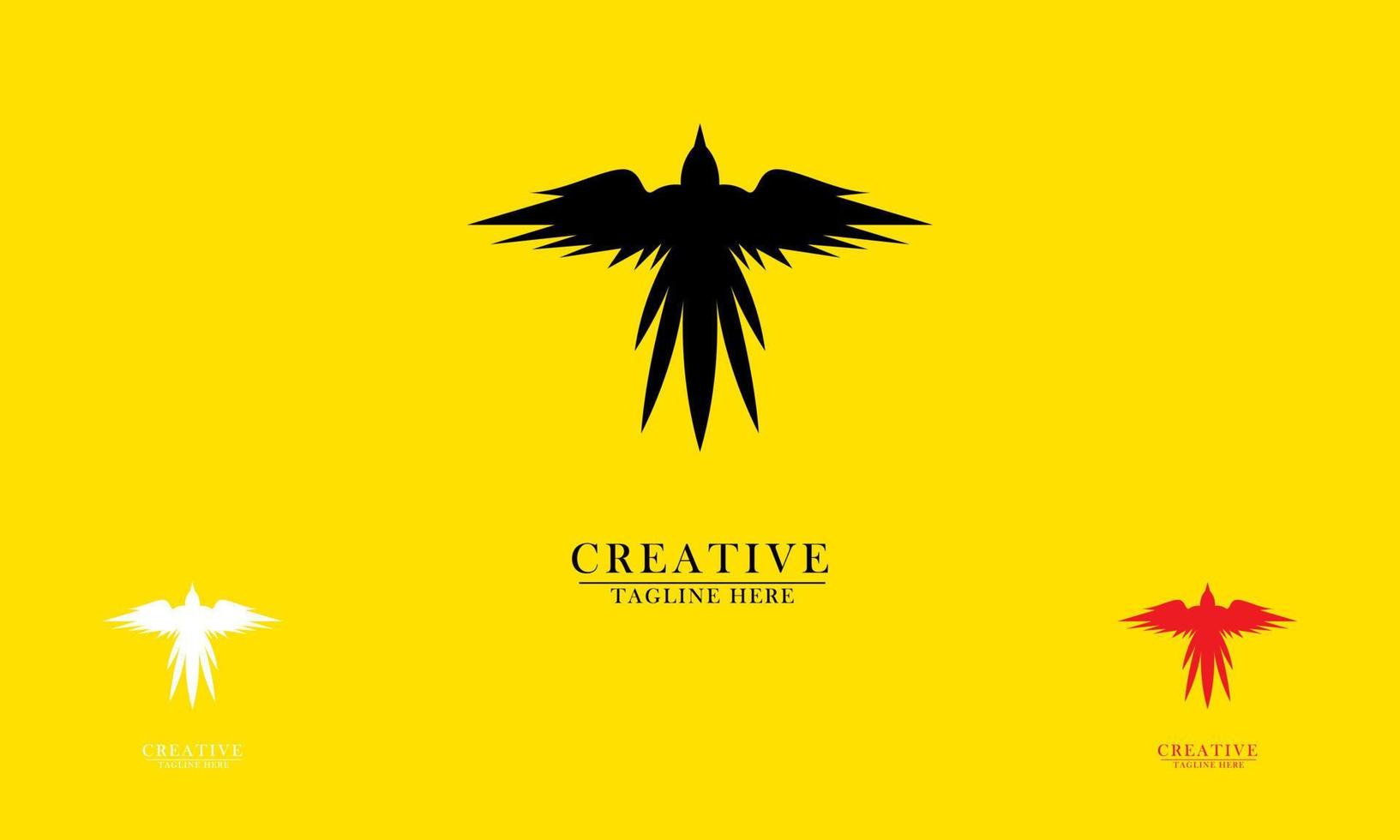 phoenix flying up dashing tourism company icon logo vector