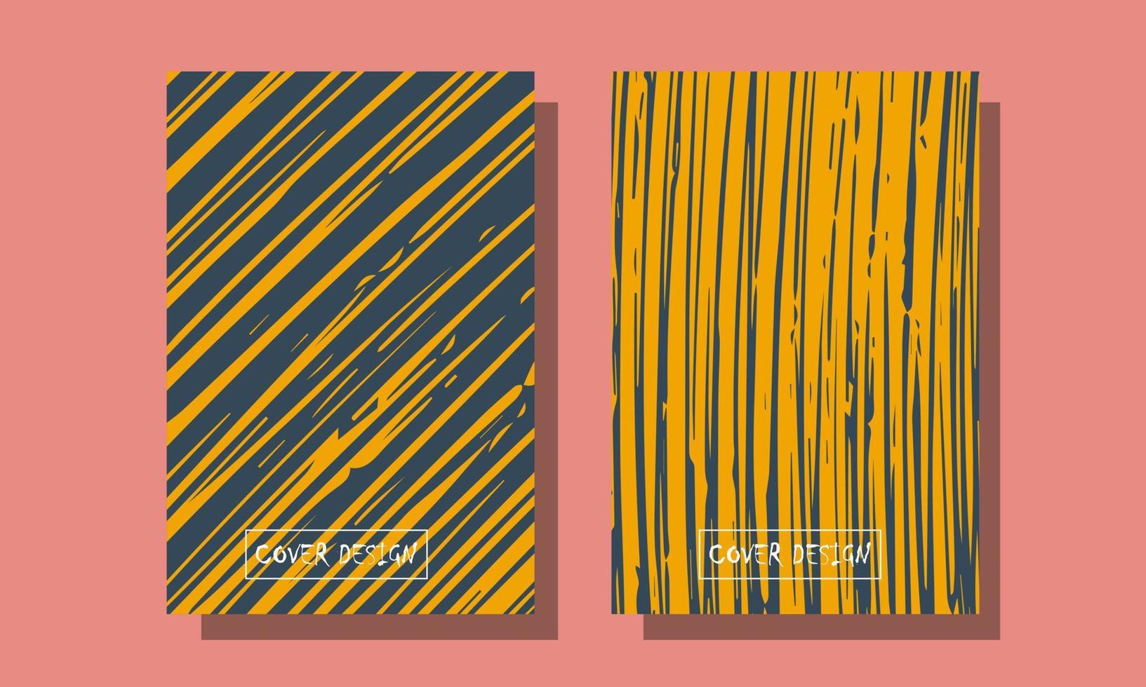 yellow line abstract book cover background vector