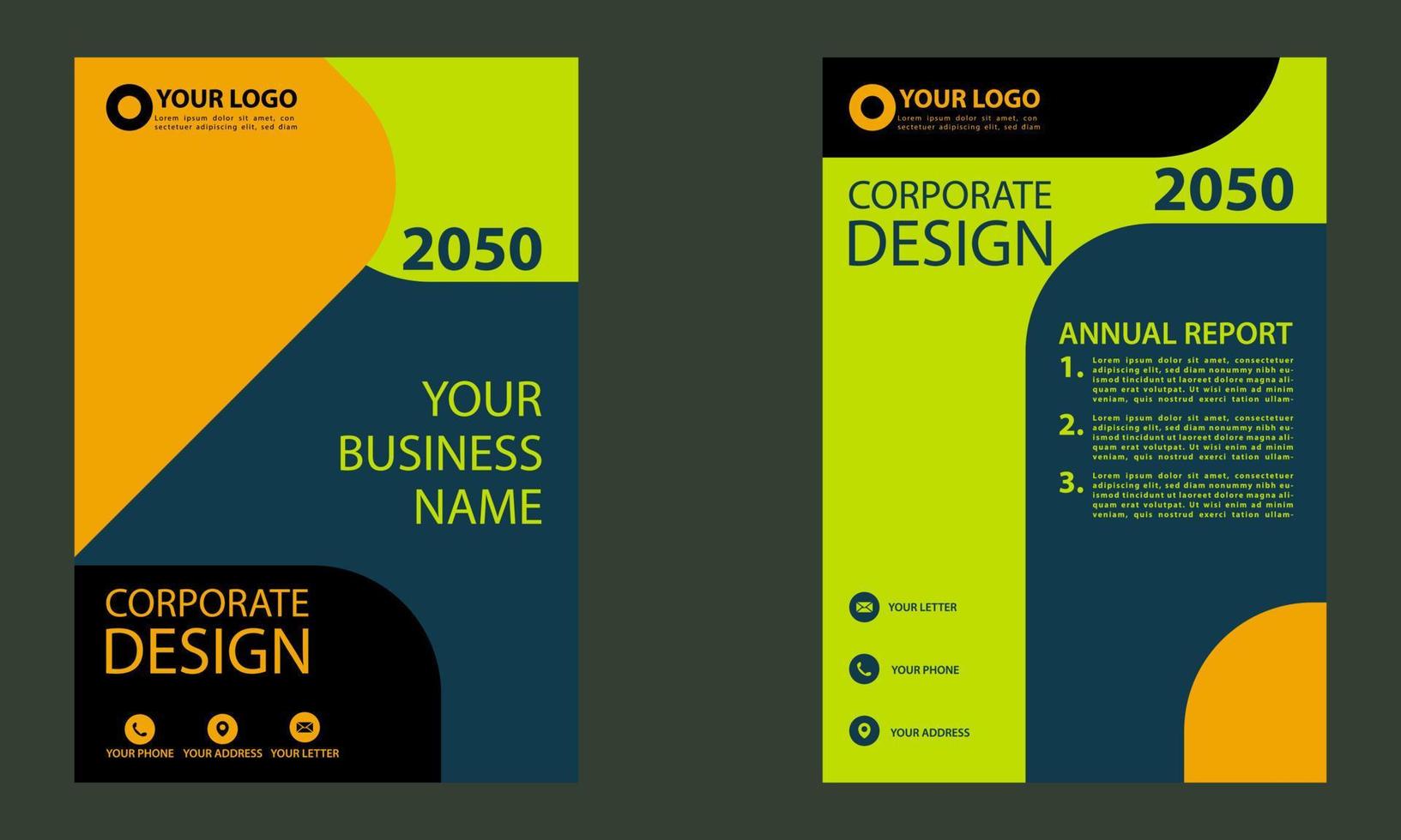leyot company business book cover flyer vector