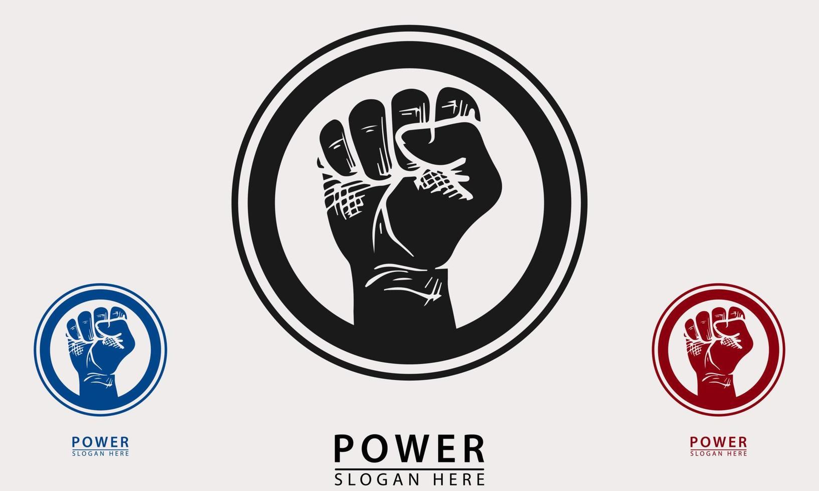 hands clenched in a circle with logo icon vector