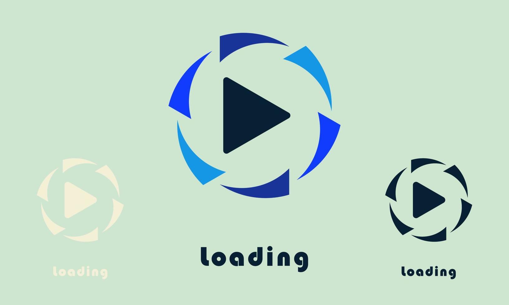 circle move and play video vector