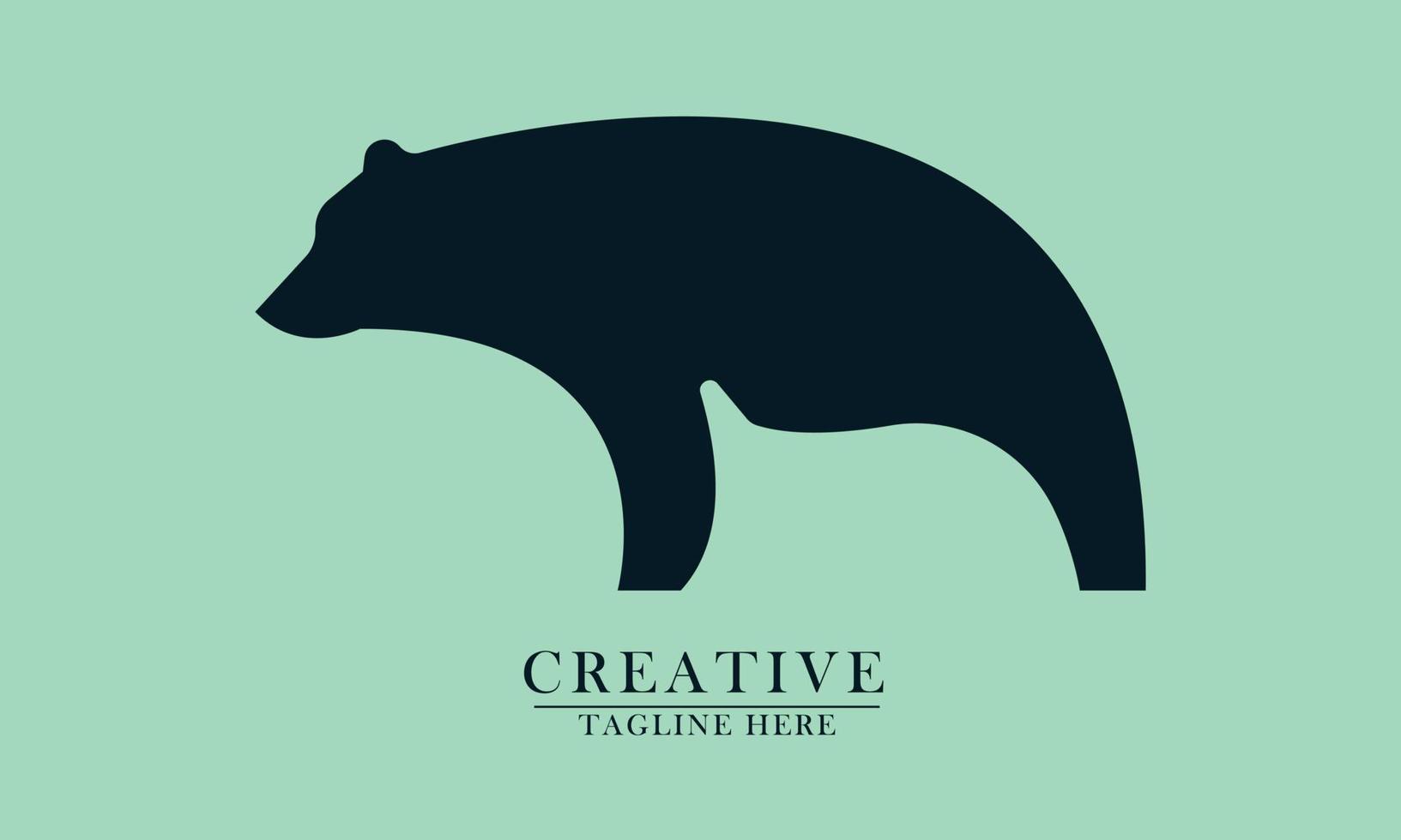 simple bear animal vector