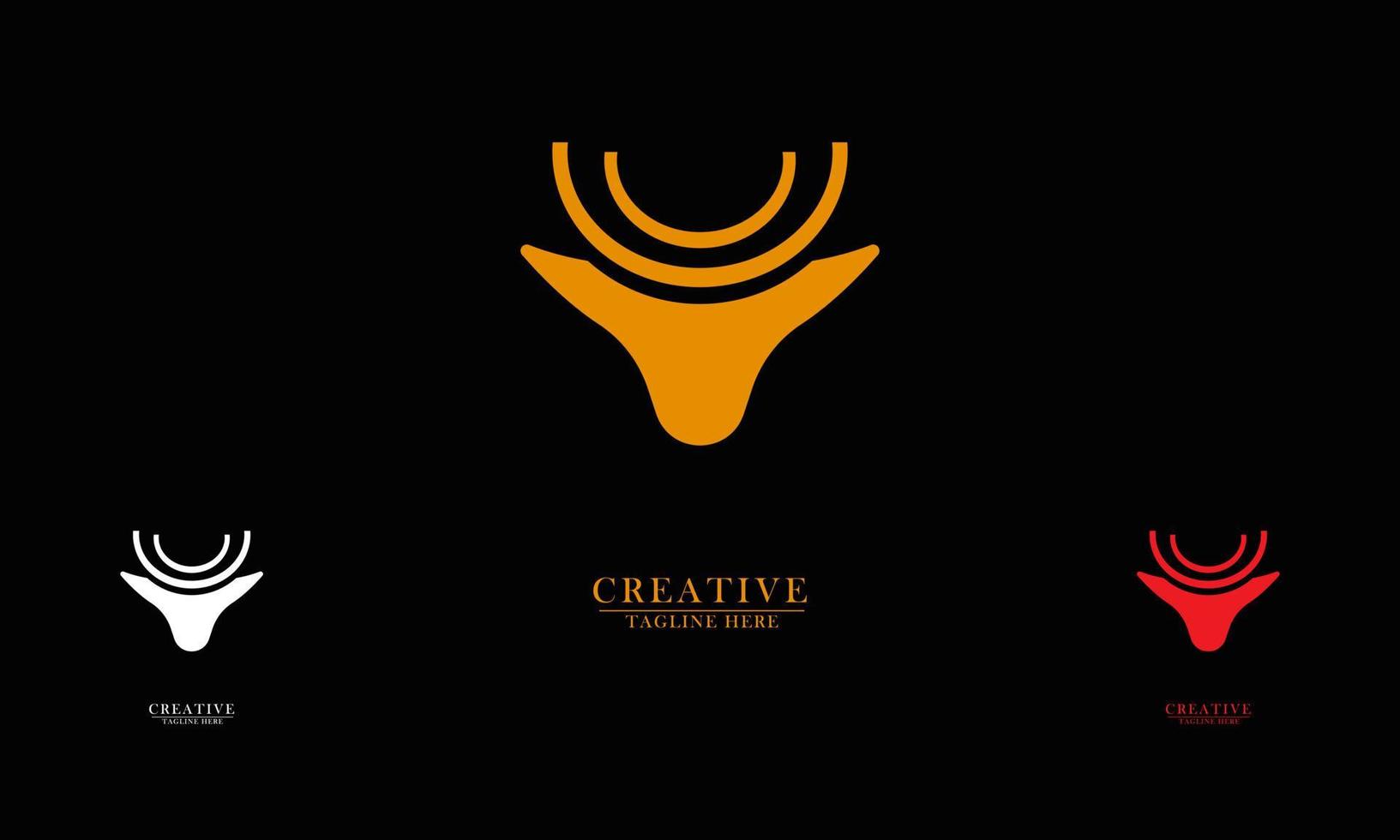 simple and elegant deer head animal logo icon vector