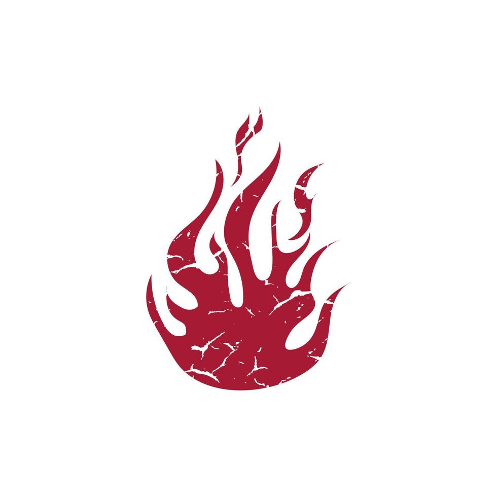 ilustración de fuego dibujada a mano sobre fondo blanco para el diseño de elementos. silueta de llamas para elemento de diseño. vector