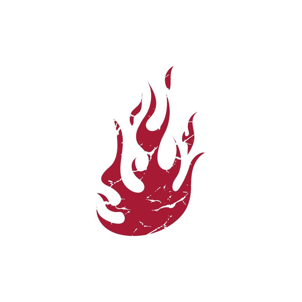 ilustración de fuego dibujada a mano sobre fondo blanco para el diseño de elementos. silueta de llamas para elemento de diseño. vector