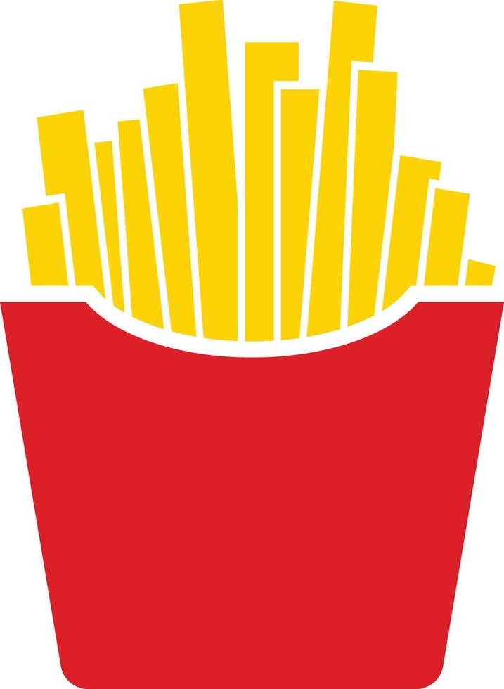 french fries in red carton vector