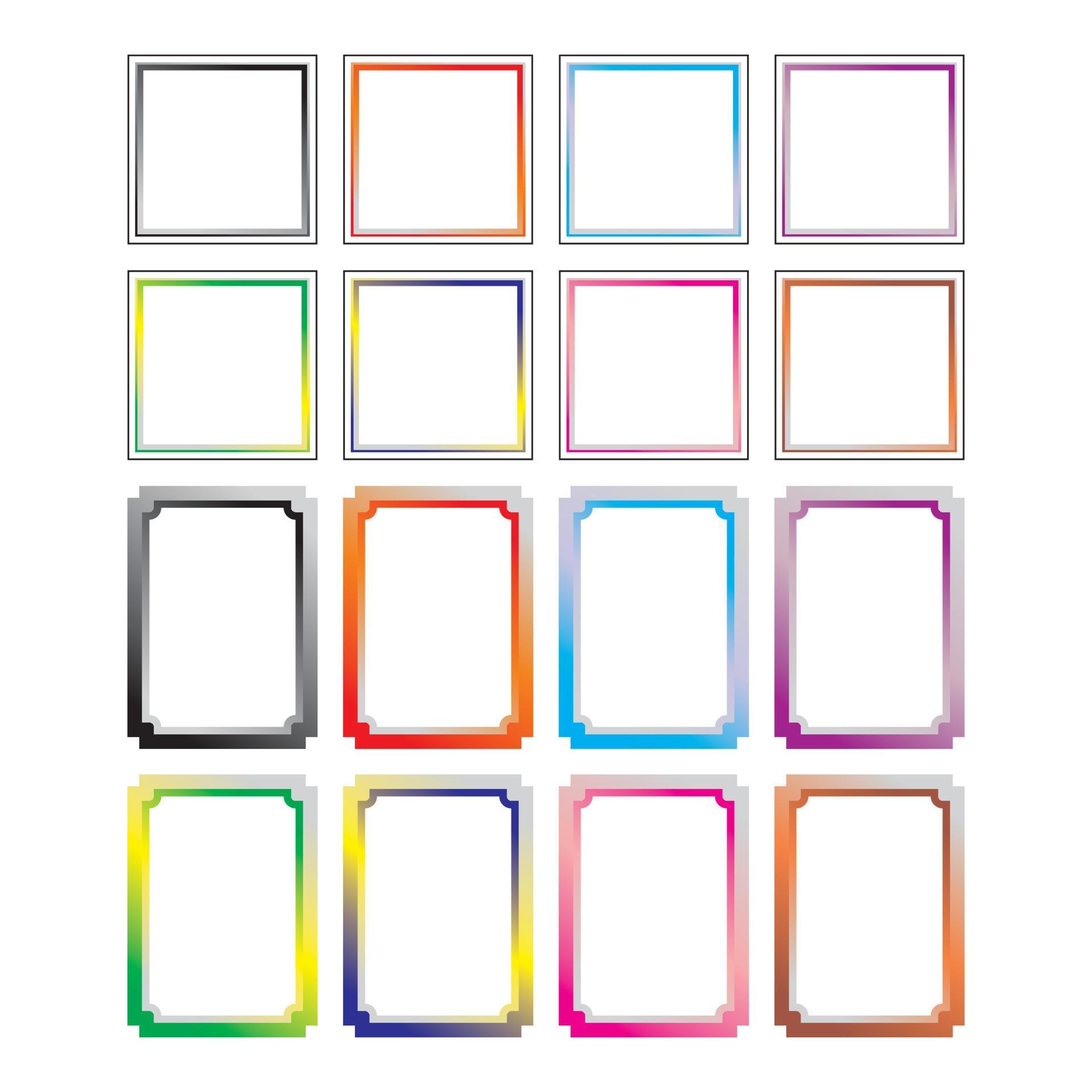 Set of colorful Photo Frames. Polaroid photo frame collection. Vector