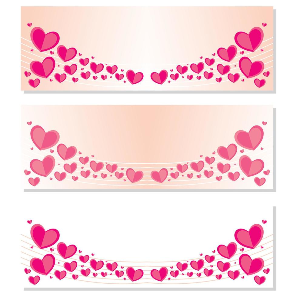 soft pink color background with heart sign, for banner template, my love day card, mother's day, wedding vector
