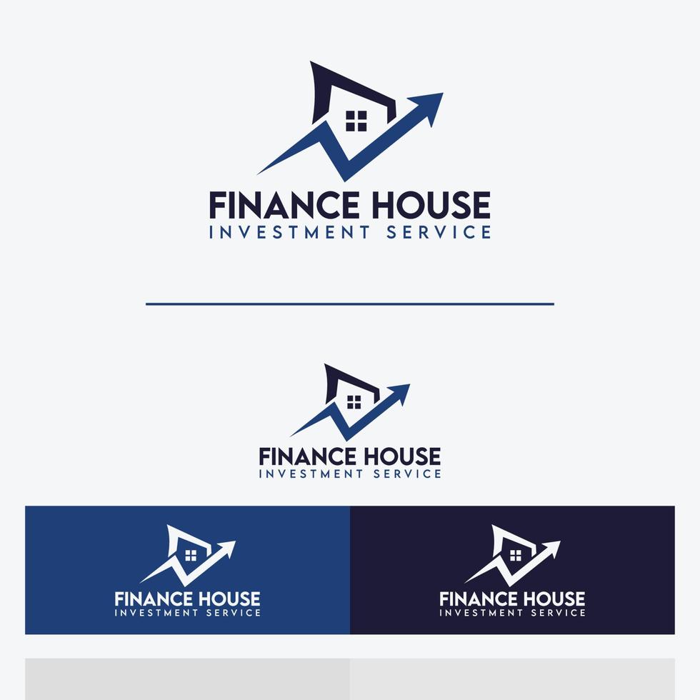 finance house, finance logo, minimalist and business logo design in