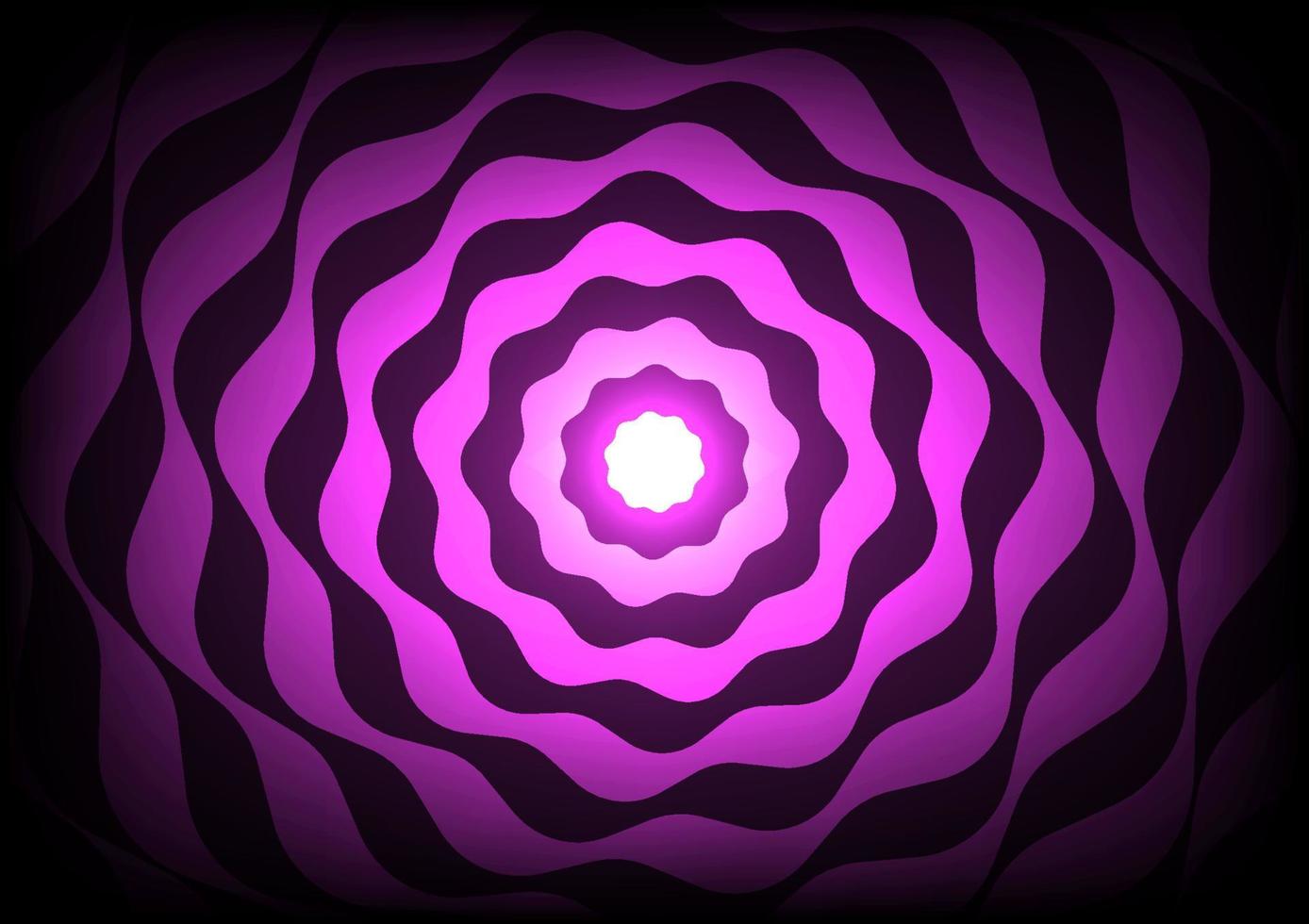 Vortex line wave purple confused neon center background vector
