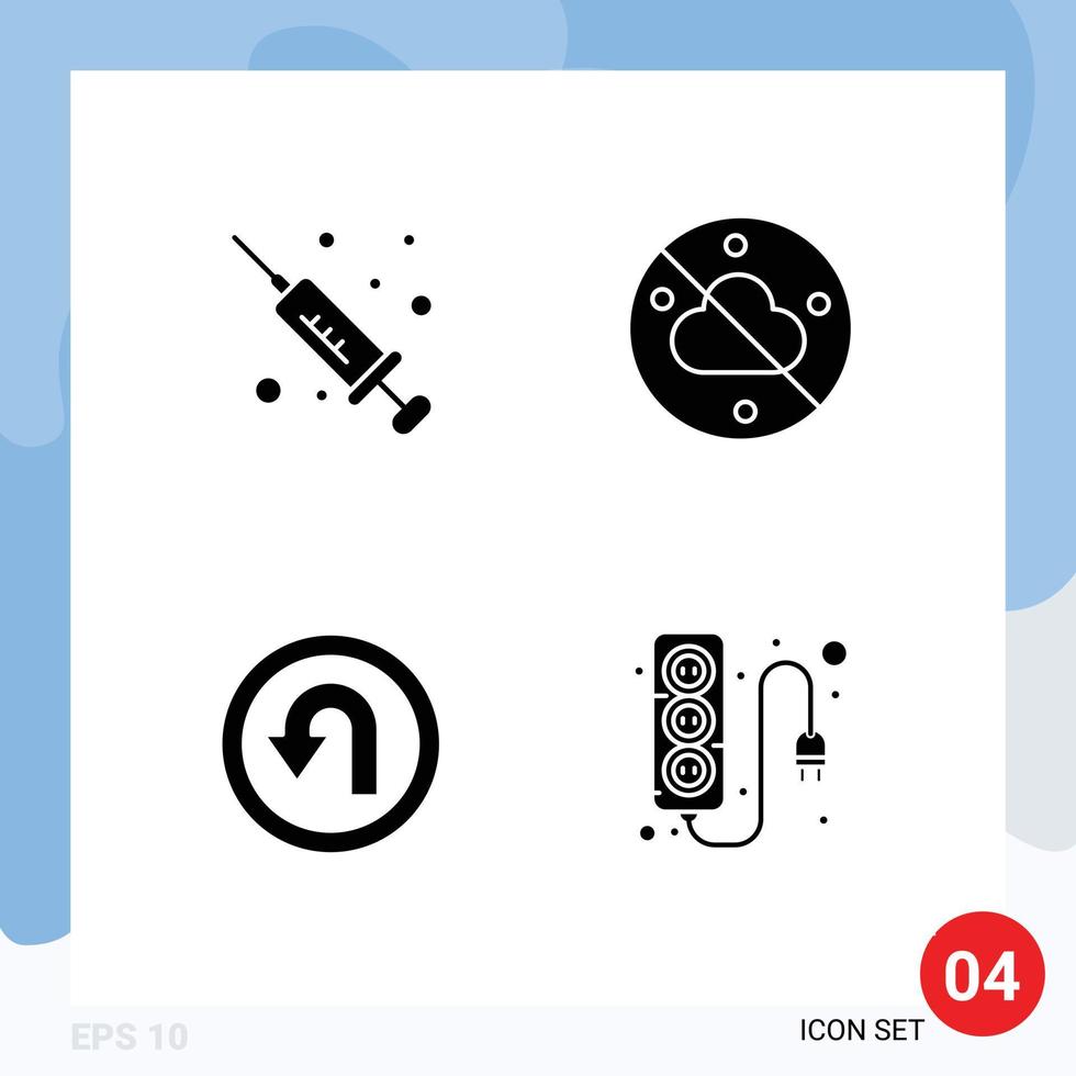 Stock Vector Icon Pack of Line Signs and Symbols for injection way cloudless arrow plug Editable Vector Design Elements