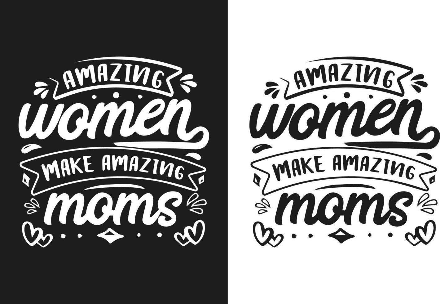 Hand drawn lettering mom Typography Design with floral element can be used on mug, T-shirt vector