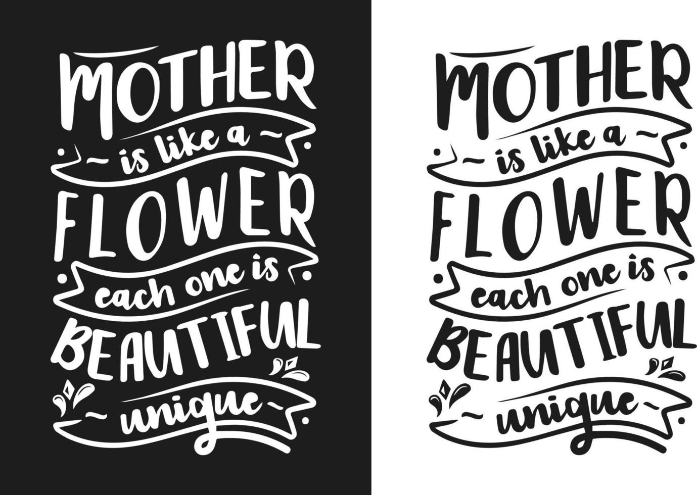 Hand drawn lettering mom Typography Design with floral element can be used on mug, T-shirt vector