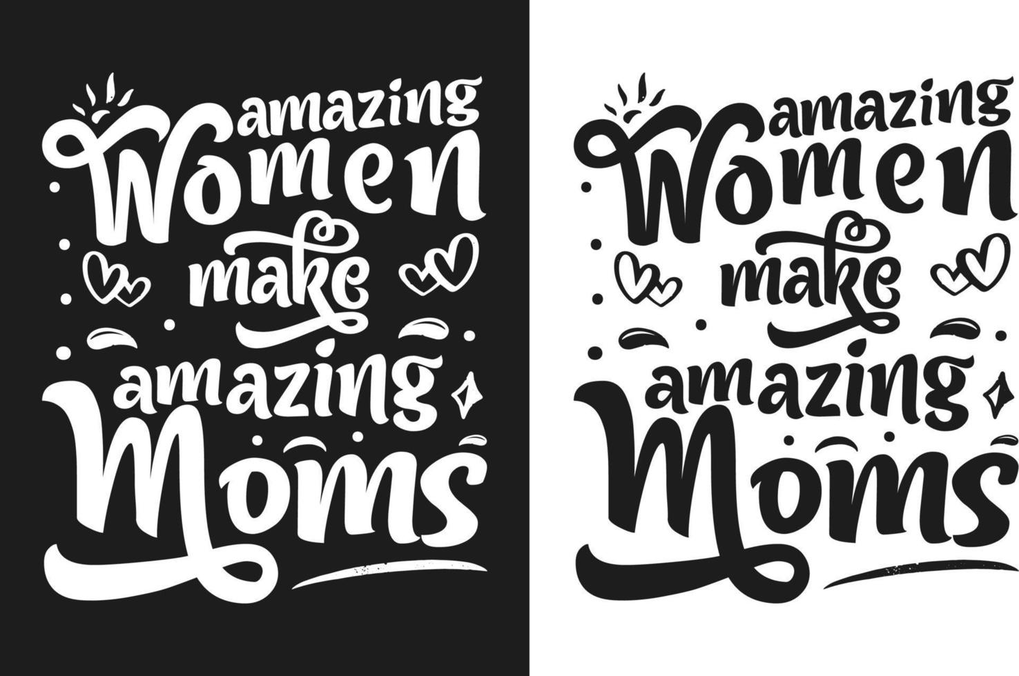 Hand drawn lettering mom Typography Design with floral element can be used on mug, T-shirt vector