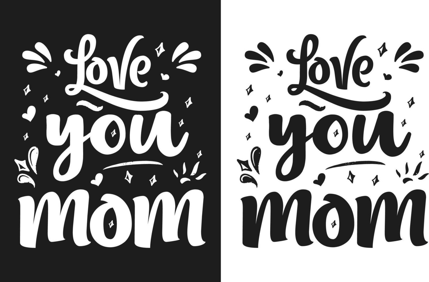 Hand drawn lettering mom Typography Design with floral element can be used on mug, T-shirt vector