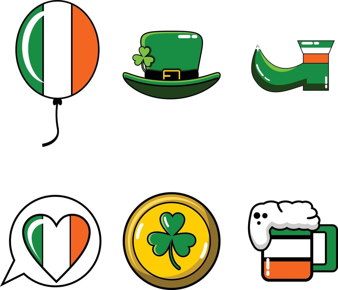 St Patrick's cartoon icon on white background vector