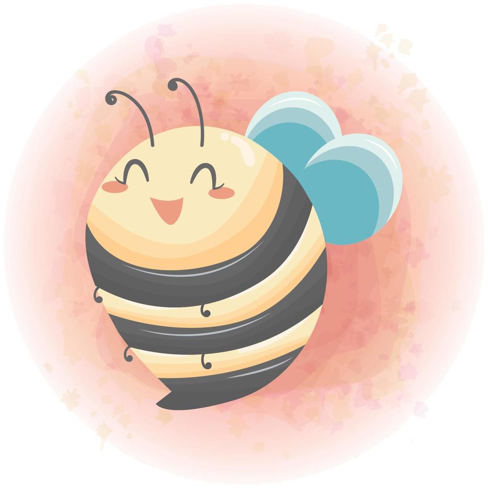 lindo personaje de dibujos animados de abeja de miel gráficos vectoriales 09 vector