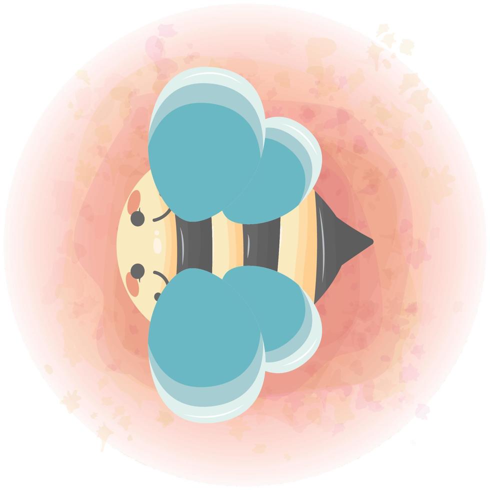Cute Honey Bee Cartoon Character Vector Graphics 07