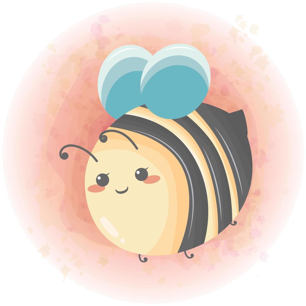 Cute Honey Bee Cartoon Character Vector Graphics 03