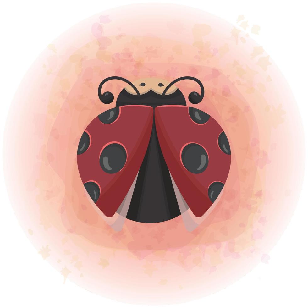 Cute Lady Bug Cartoon Character Vector Graphics 02