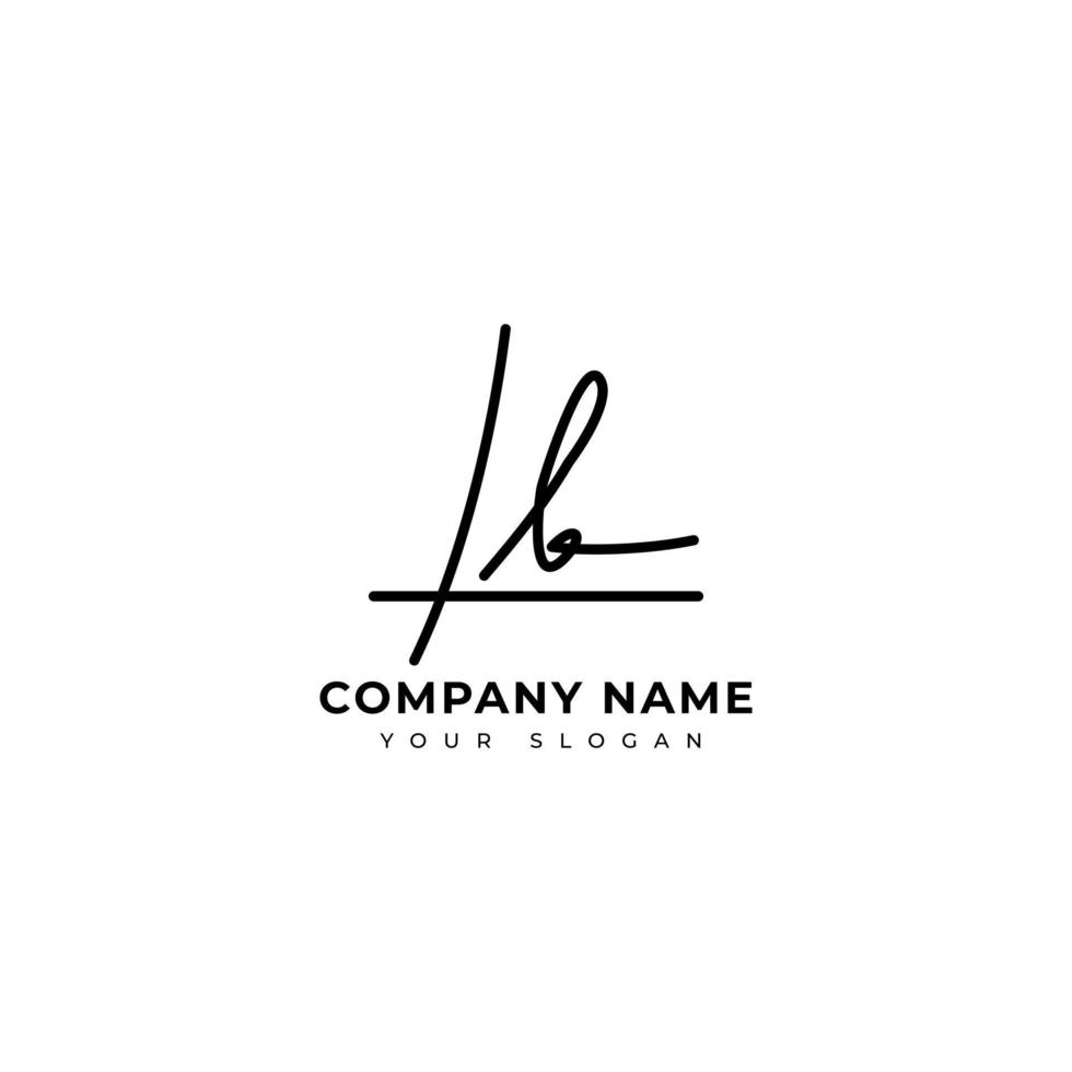 Lb Initial signature logo vector design