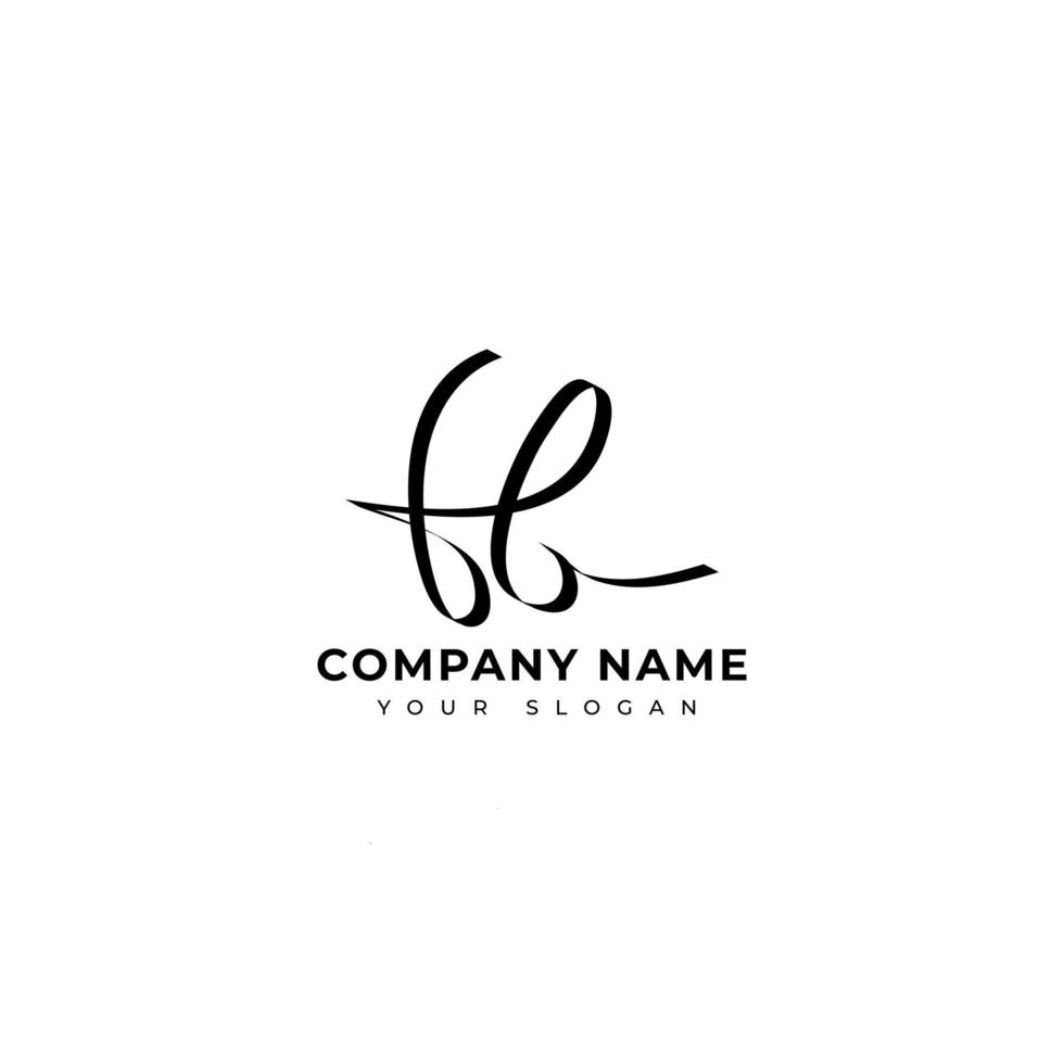 Fb Initial signature logo vector design