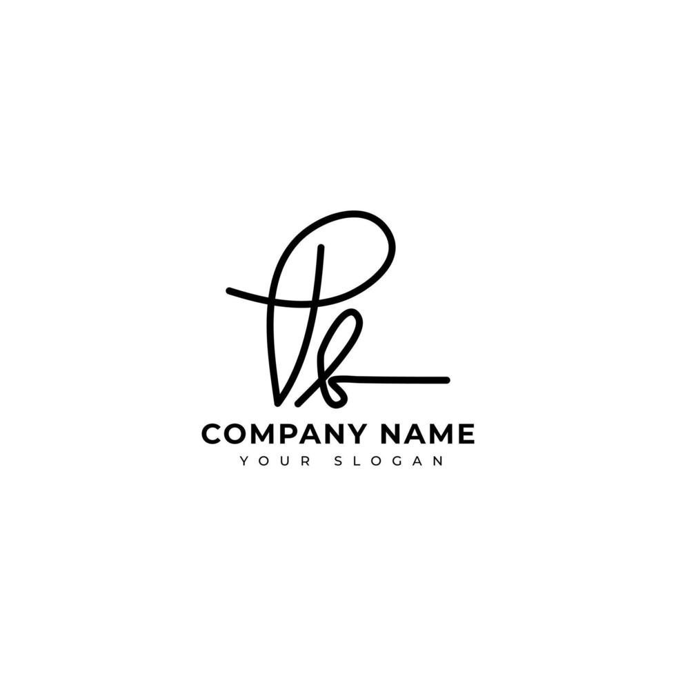 Pb Initial signature logo vector design