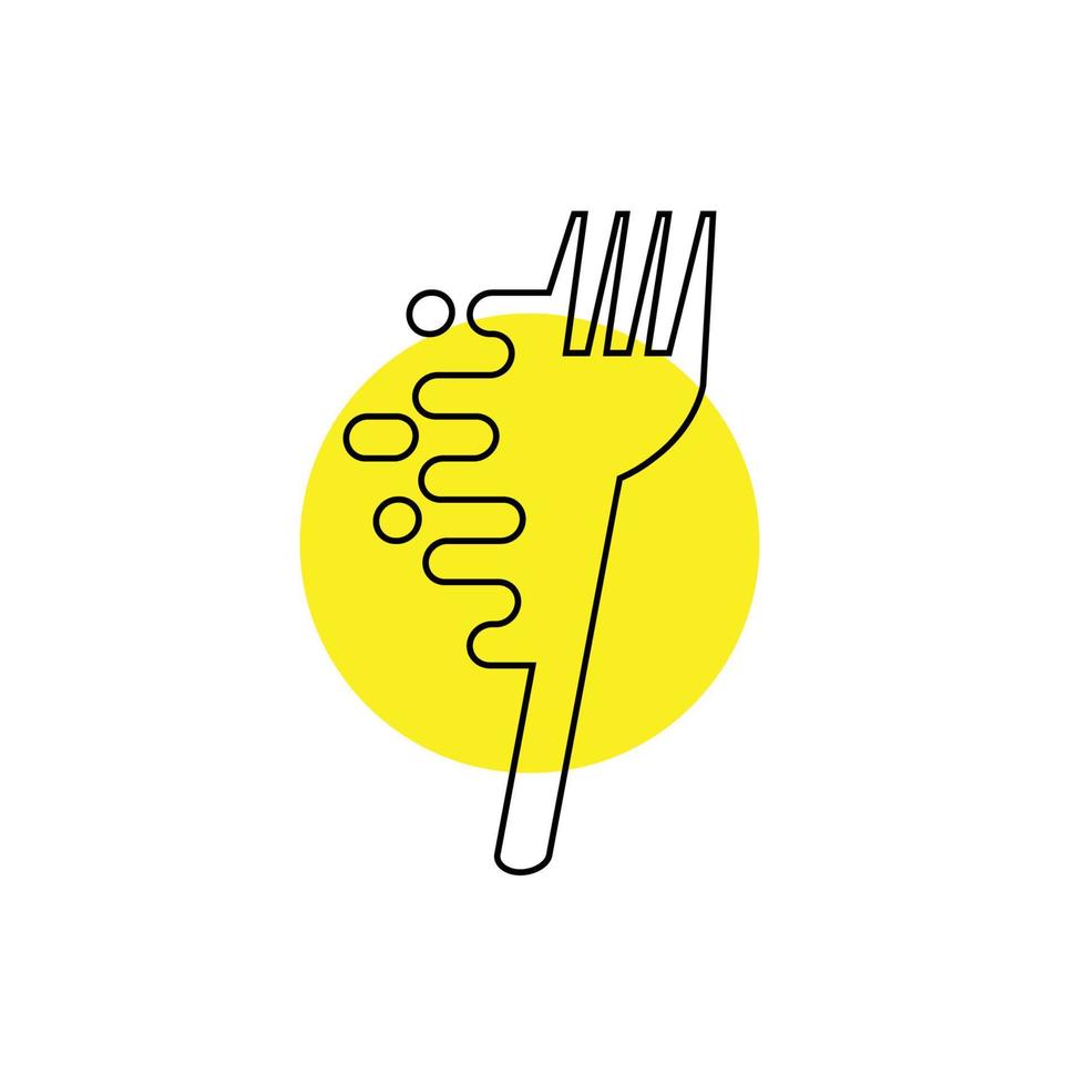 Fork symbol logo design illustration vector