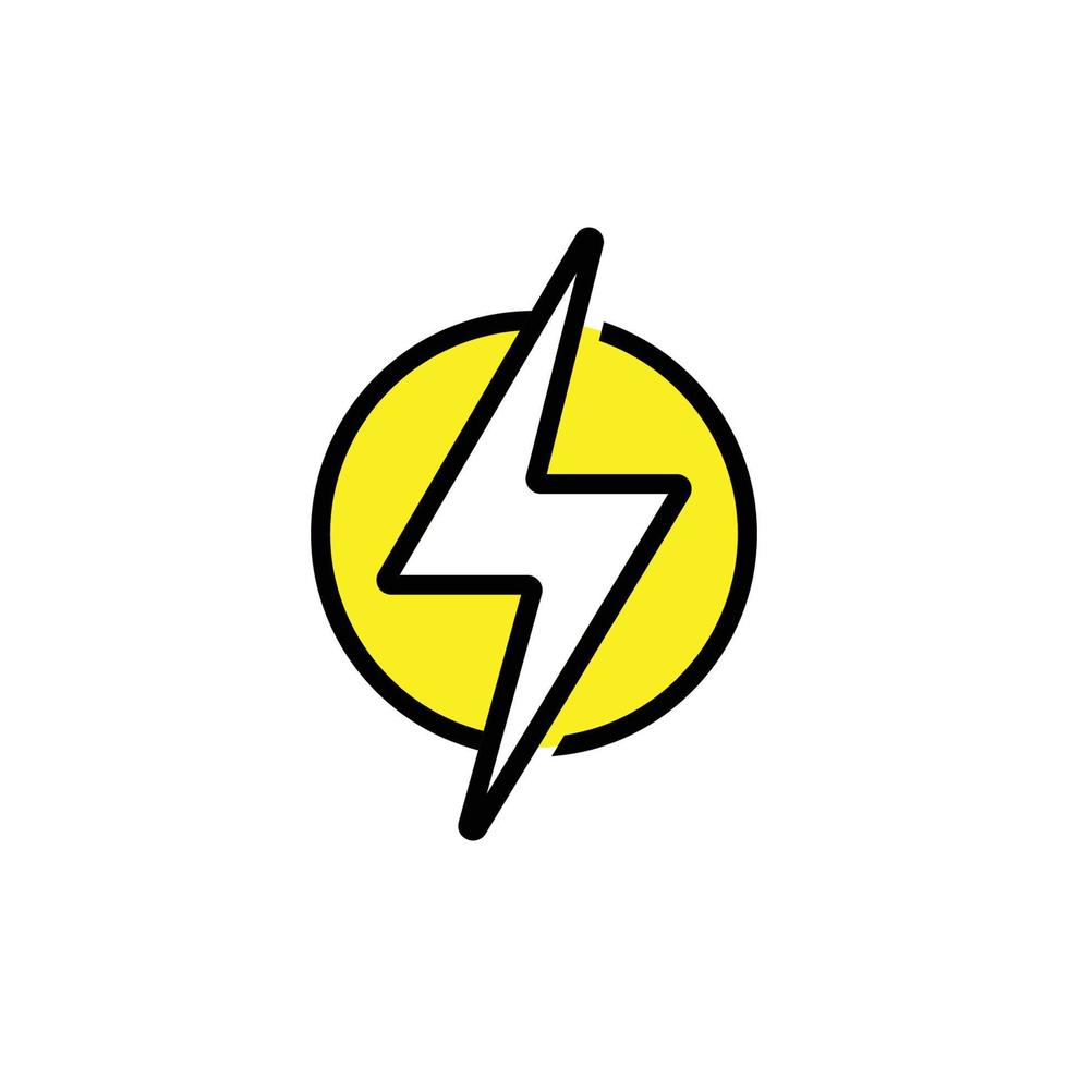 thunderbolt logo design illustration vector