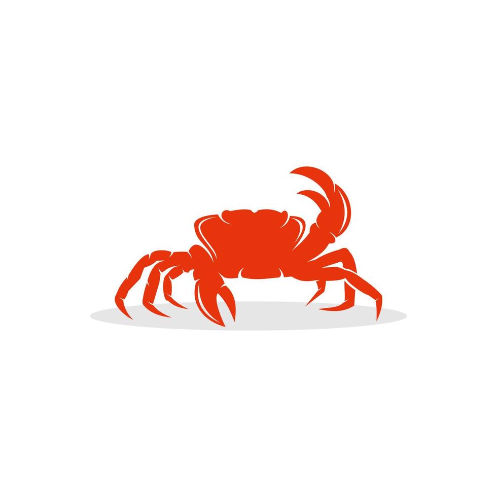plantilla de logotipo de cangrejo con fondo blanco. adecuado para su necesidad de diseño, logotipo, ilustración, animación, etc. vector