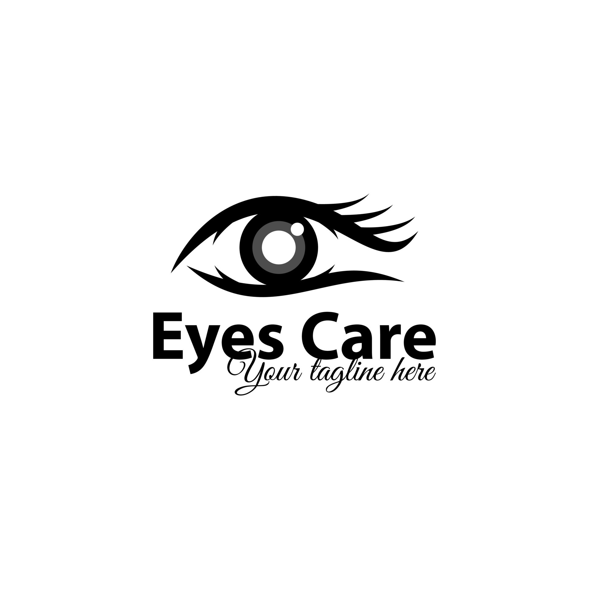 Eyes care logo vector illustration, eyes care logo design emblem