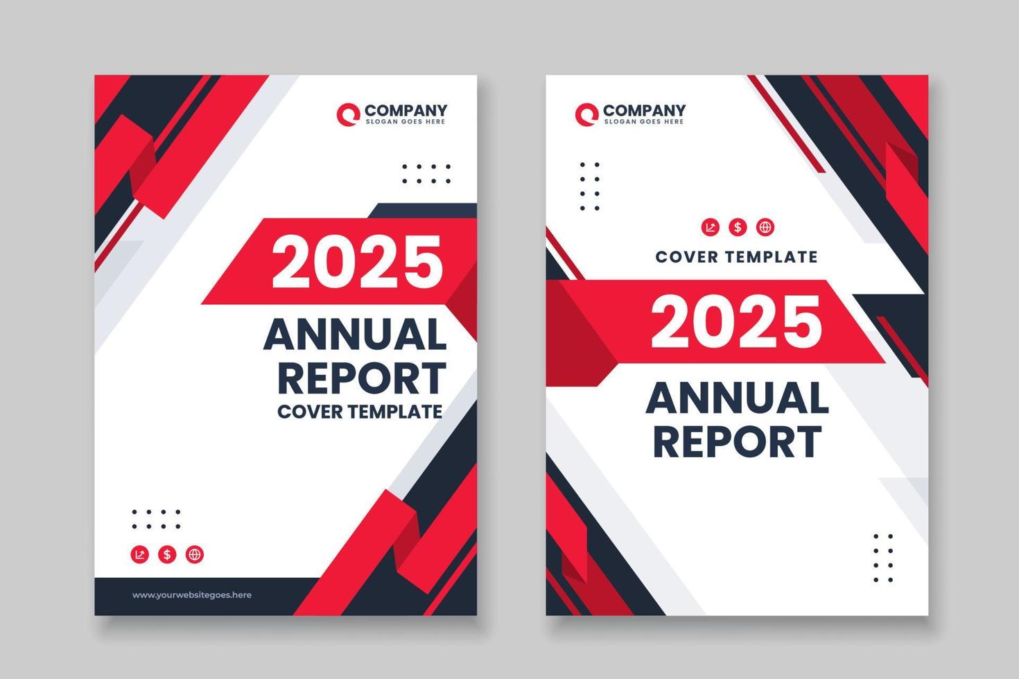 Modern Flat Annual Report Cover Template vector