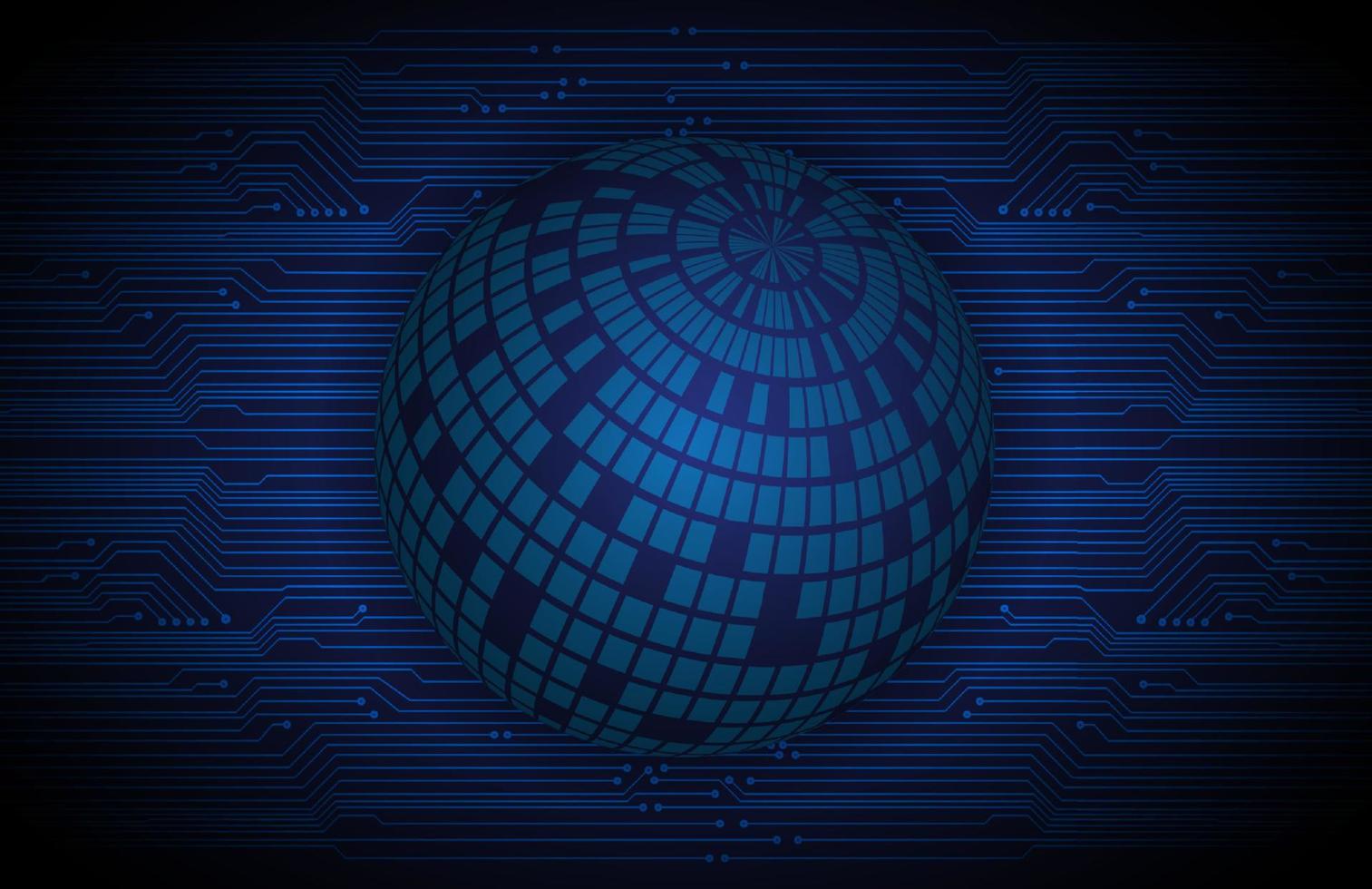 Modern Holographic Globe on Technology Background vector