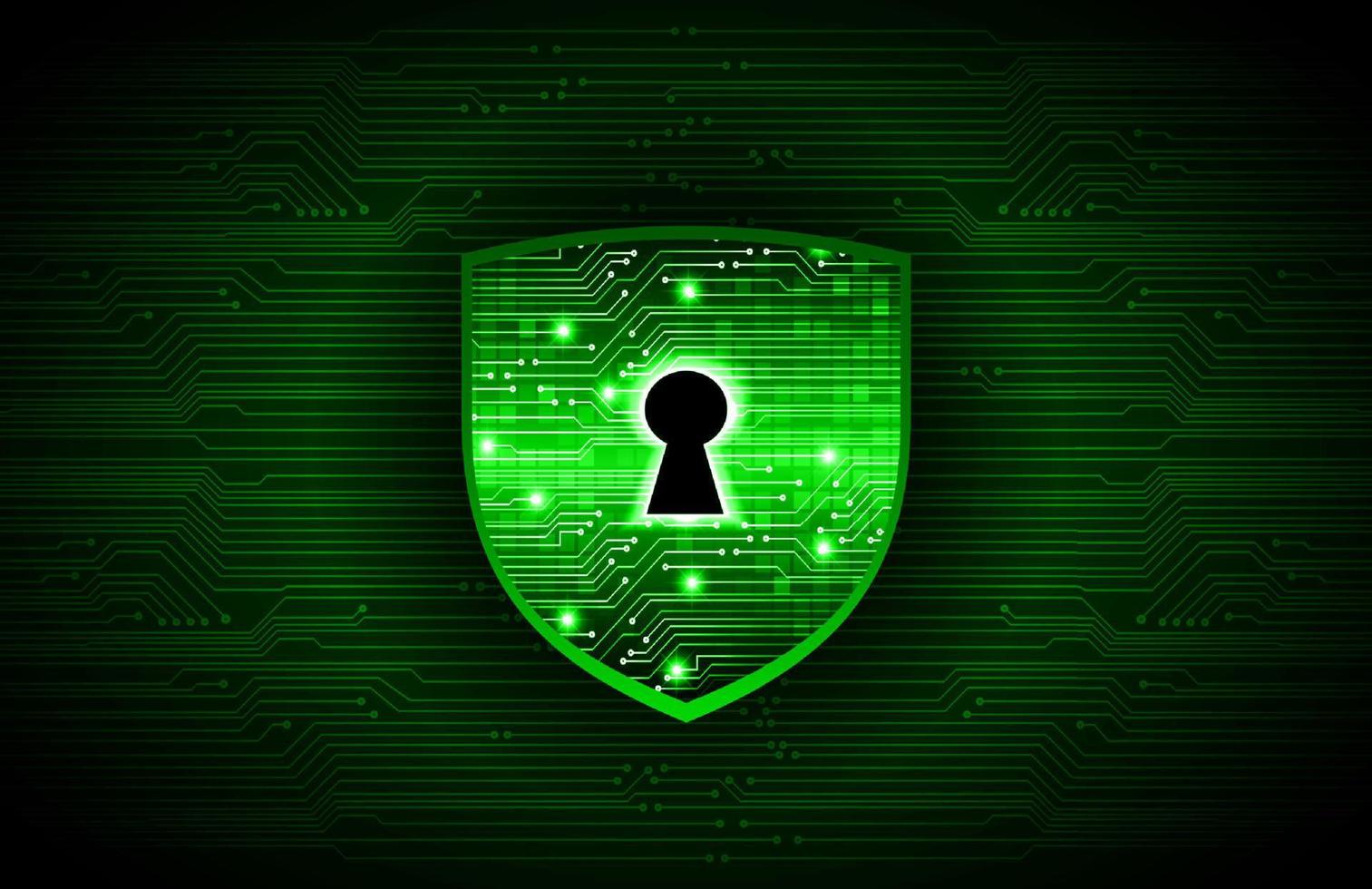 Modern Cybersecurity Technology Background with lock and shield vector